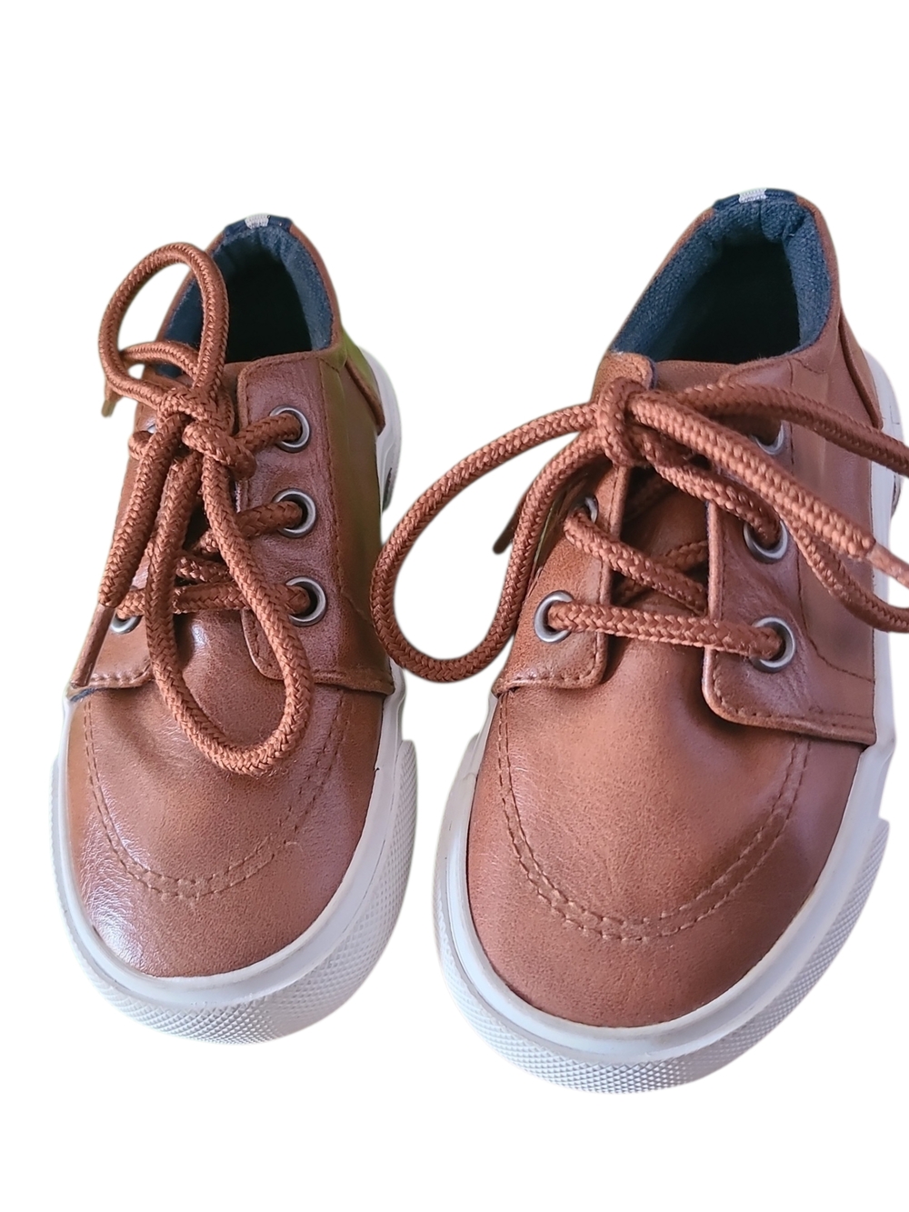 Kids Brown Lace-Up Casual Sneakers